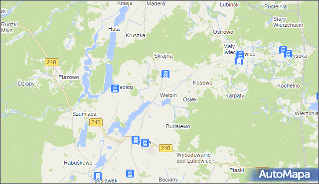 mapa Wełpin, Wełpin na mapie Targeo