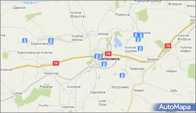 mapa Werbkowice, Werbkowice na mapie Targeo