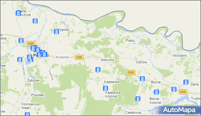 mapa Werchliś, Werchliś na mapie Targeo