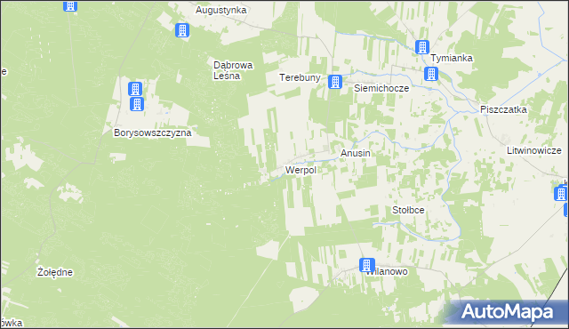 mapa Werpol, Werpol na mapie Targeo