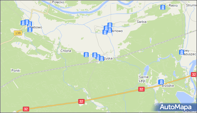 mapa Wężyska, Wężyska na mapie Targeo