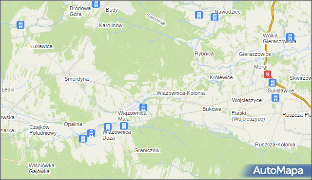 mapa Wiązownica-Kolonia, Wiązownica-Kolonia na mapie Targeo