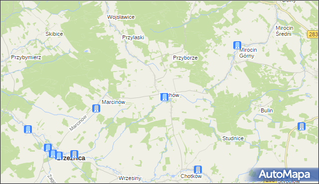 mapa Wichów, Wichów na mapie Targeo