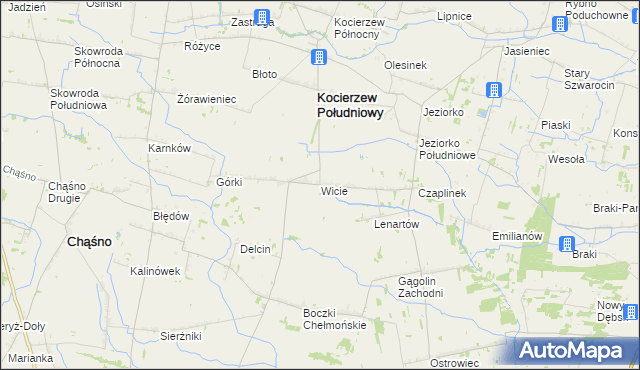 mapa Wicie gmina Kocierzew Południowy, Wicie gmina Kocierzew Południowy na mapie Targeo