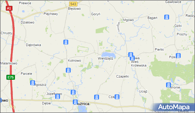 mapa Wieldządz, Wieldządz na mapie Targeo