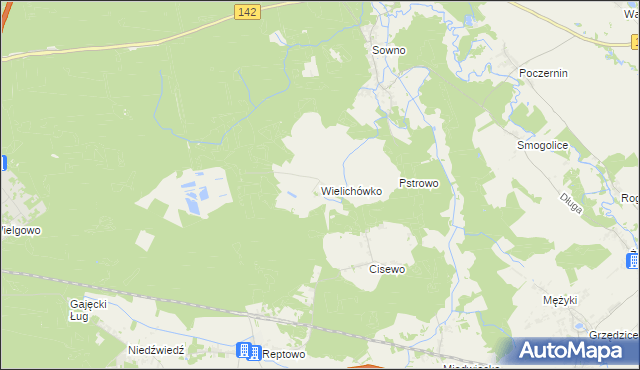 mapa Wielichówko, Wielichówko na mapie Targeo