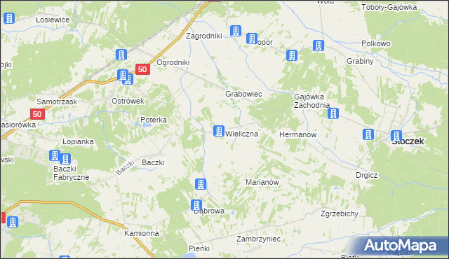 mapa Wieliczna gmina Stoczek, Wieliczna gmina Stoczek na mapie Targeo