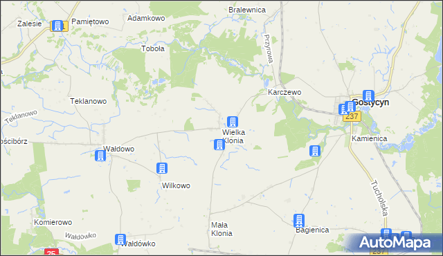 mapa Wielka Klonia, Wielka Klonia na mapie Targeo