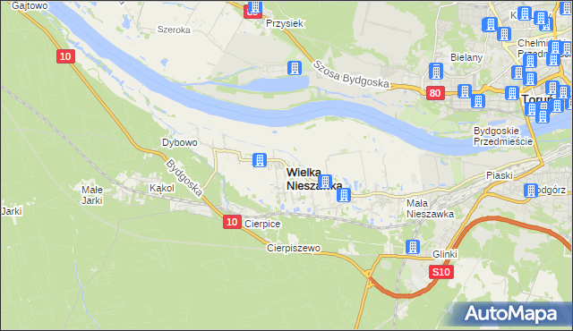 mapa Wielka Nieszawka, Wielka Nieszawka na mapie Targeo