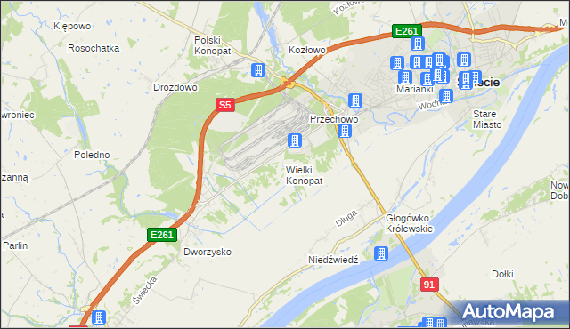 mapa Wielki Konopat, Wielki Konopat na mapie Targeo