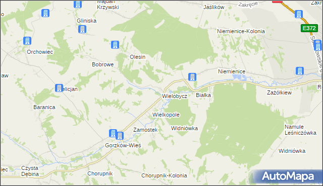 mapa Wielobycz, Wielobycz na mapie Targeo