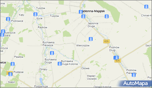 mapa Wierciszów, Wierciszów na mapie Targeo