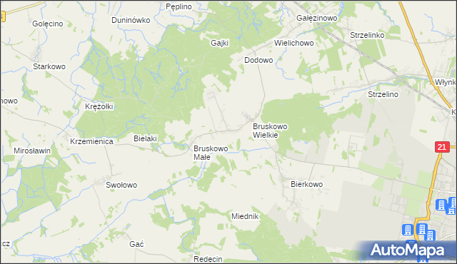 mapa Wierzbięcin gmina Słupsk, Wierzbięcin gmina Słupsk na mapie Targeo