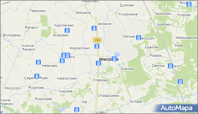 mapa Wierzbinek, Wierzbinek na mapie Targeo