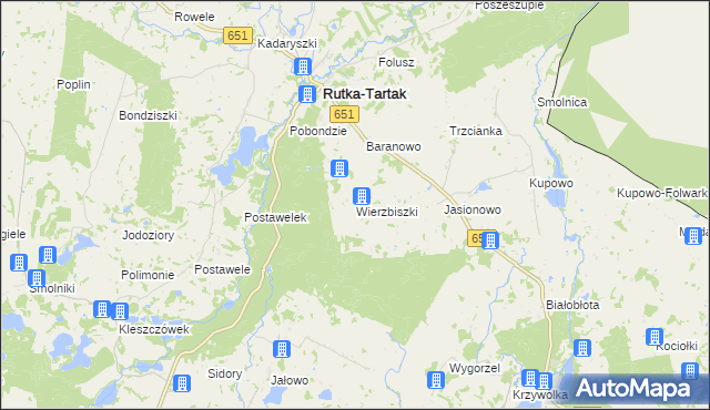 mapa Wierzbiszki, Wierzbiszki na mapie Targeo