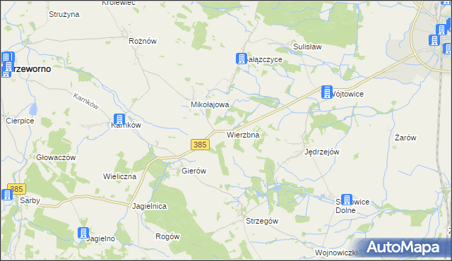 mapa Wierzbna gmina Grodków, Wierzbna gmina Grodków na mapie Targeo