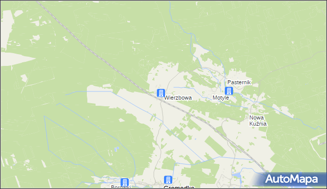 mapa Wierzbowa gmina Gromadka, Wierzbowa gmina Gromadka na mapie Targeo