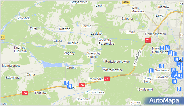 mapa Wierzchy Strzyżewskie, Wierzchy Strzyżewskie na mapie Targeo