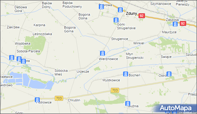 mapa Wierznowice, Wierznowice na mapie Targeo