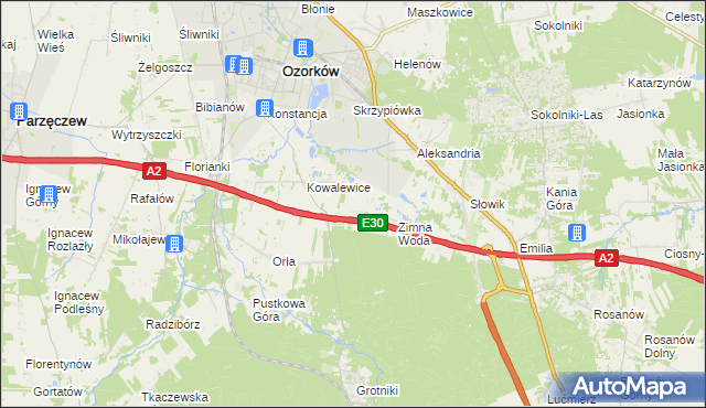 mapa Wiktorów gmina Zgierz, Wiktorów gmina Zgierz na mapie Targeo