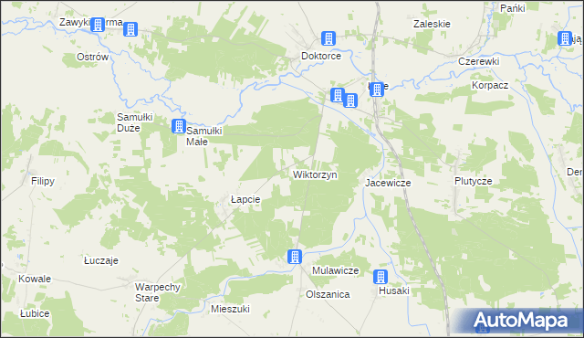 mapa Wiktorzyn gmina Wyszki, Wiktorzyn gmina Wyszki na mapie Targeo
