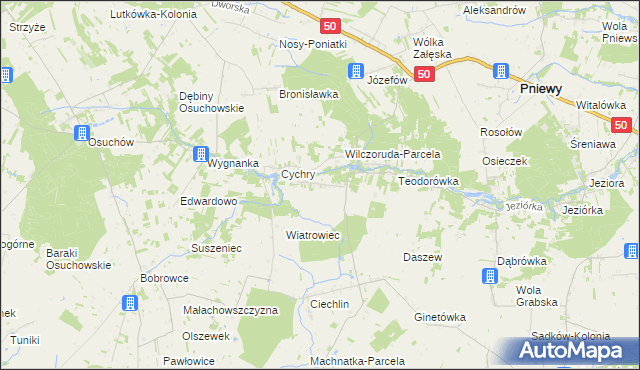 mapa Wilczoruda, Wilczoruda na mapie Targeo