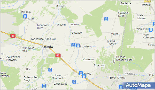mapa Wilkowiecko, Wilkowiecko na mapie Targeo