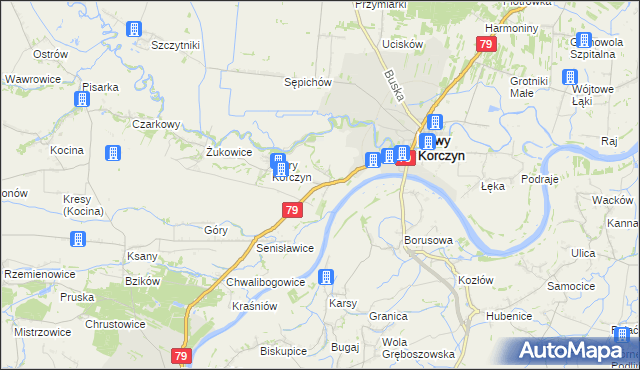 mapa Winiary Dolne, Winiary Dolne na mapie Targeo