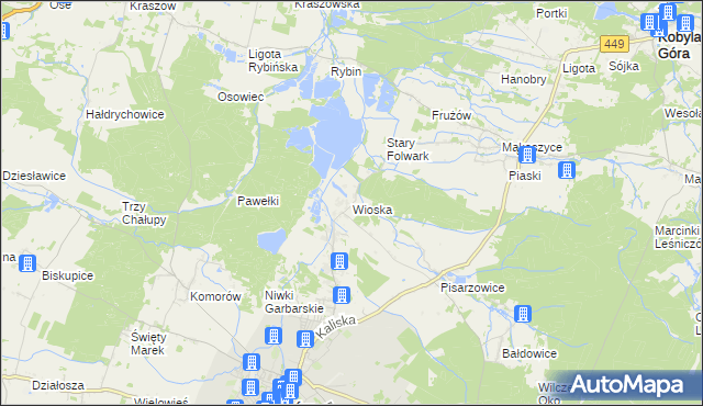 mapa Wioska gmina Syców, Wioska gmina Syców na mapie Targeo