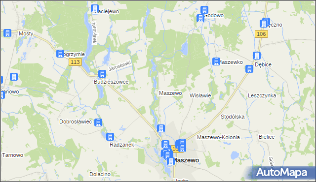 mapa Wisławie, Wisławie na mapie Targeo