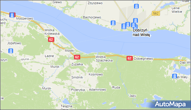 mapa Wistka Szlachecka, Wistka Szlachecka na mapie Targeo