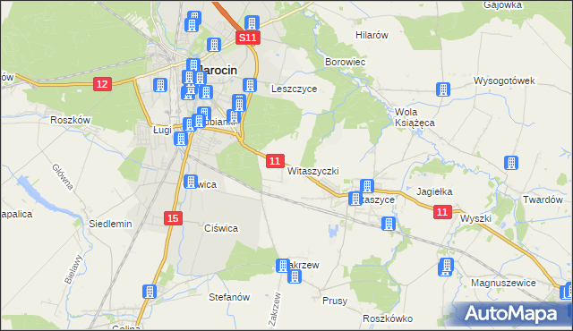 mapa Witaszyczki, Witaszyczki na mapie Targeo