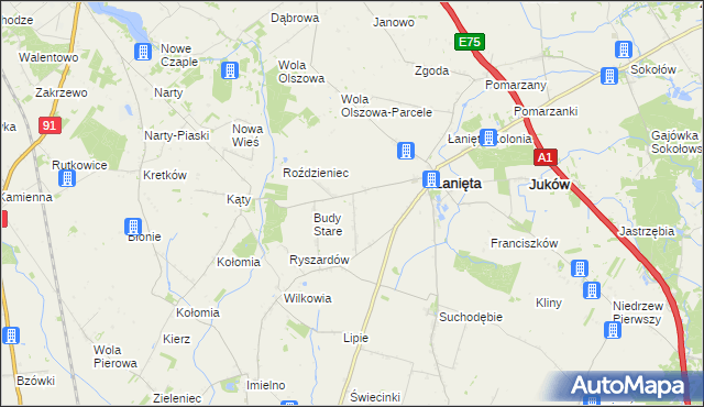 mapa Witoldów gmina Łanięta, Witoldów gmina Łanięta na mapie Targeo
