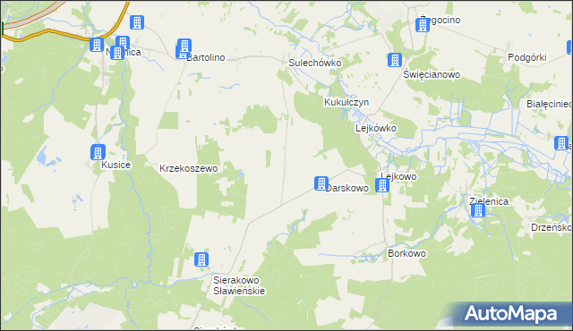 mapa Witosław gmina Malechowo, Witosław gmina Malechowo na mapie Targeo