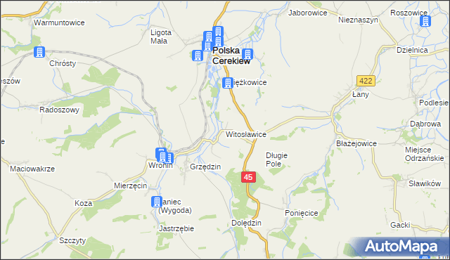 mapa Witosławice, Witosławice na mapie Targeo