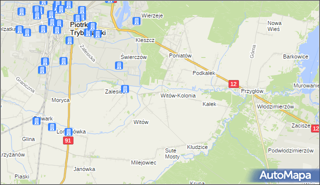 mapa Witów-Kolonia, Witów-Kolonia na mapie Targeo