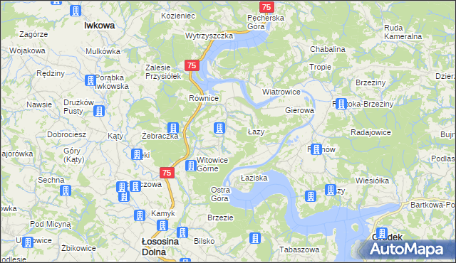 mapa Witowice Dolne, Witowice Dolne na mapie Targeo