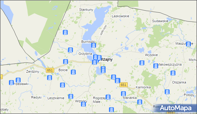 mapa Wiżajny, Wiżajny na mapie Targeo