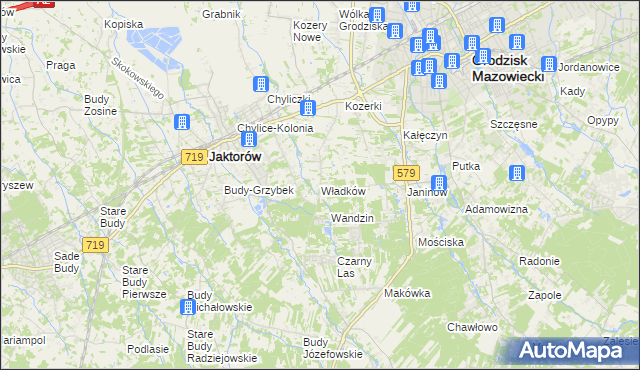 mapa Władków, Władków na mapie Targeo