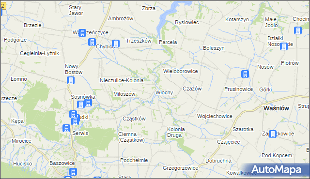 mapa Włochy gmina Nowa Słupia, Włochy gmina Nowa Słupia na mapie Targeo