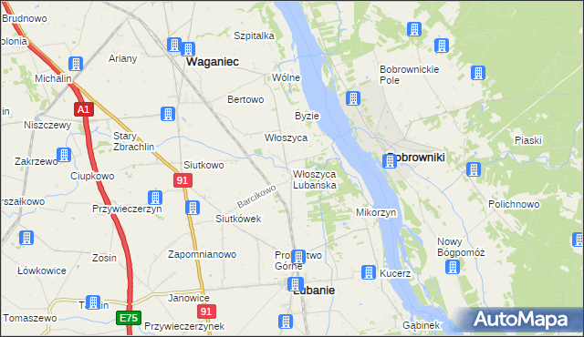 mapa Włoszyca Lubańska, Włoszyca Lubańska na mapie Targeo