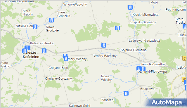 mapa Wnory-Pażochy, Wnory-Pażochy na mapie Targeo