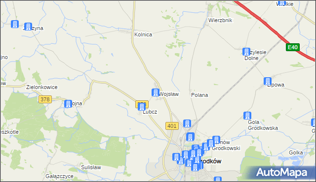 mapa Wojsław, Wojsław na mapie Targeo