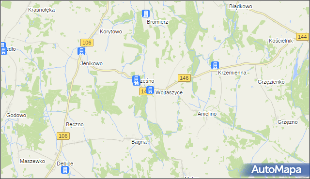 mapa Wojtaszyce, Wojtaszyce na mapie Targeo