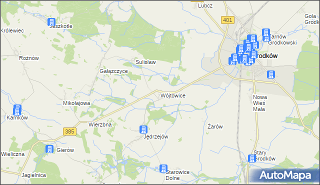 mapa Wójtowice gmina Grodków, Wójtowice gmina Grodków na mapie Targeo