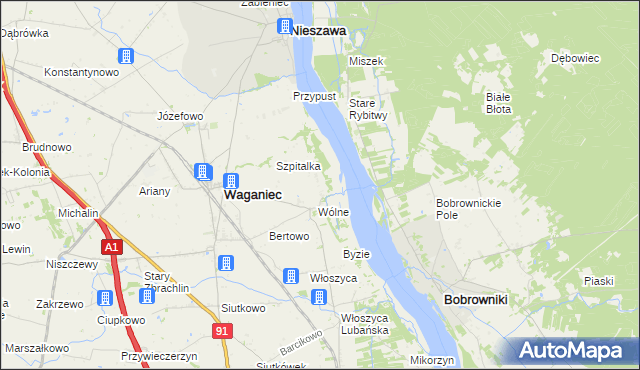 mapa Wójtówka gmina Waganiec, Wójtówka gmina Waganiec na mapie Targeo