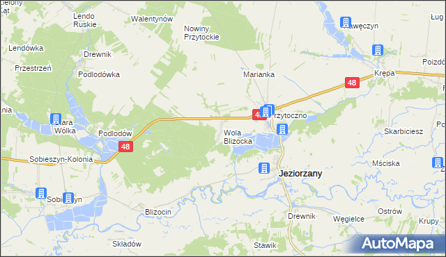 mapa Wola Blizocka, Wola Blizocka na mapie Targeo