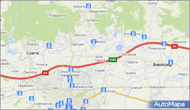 mapa Wola Dalsza, Wola Dalsza na mapie Targeo