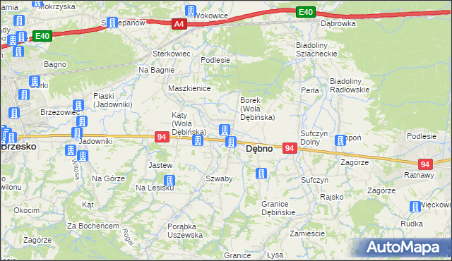 mapa Wola Dębińska, Wola Dębińska na mapie Targeo