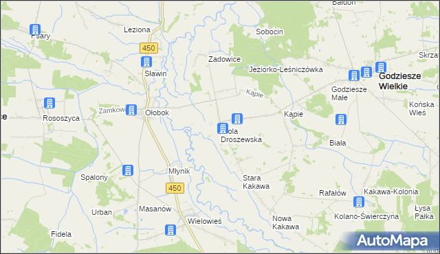 mapa Wola Droszewska, Wola Droszewska na mapie Targeo